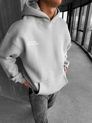 OVERSIZE PARADISE FLEECE HOODIE GRAY