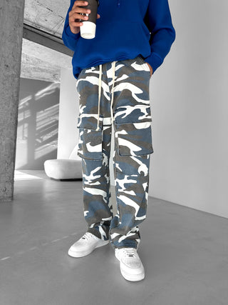 BAGGY CAMOUFLAGE CARGO PANT BLUE