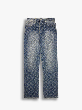 BAGGY EMBROIDERED JEANS BLUE