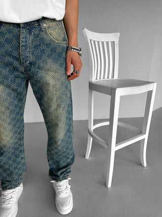 BAGGY EMBROIDERED JEANS WASHED