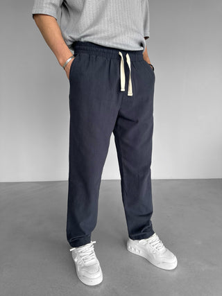 BASIC LOOSE FIT TROUSERS NAVY