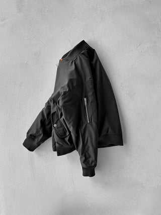 ESSENTIAL OVERSIZE BOMBER JACKET BLACK