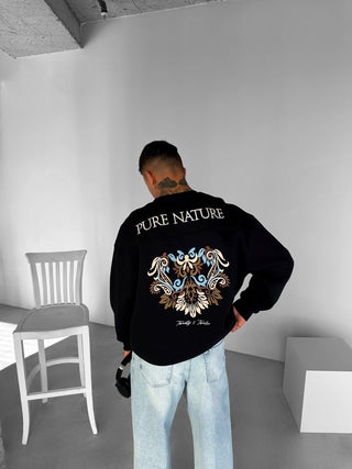 OVERSIZED PURE NATURE SWEATER BLACK