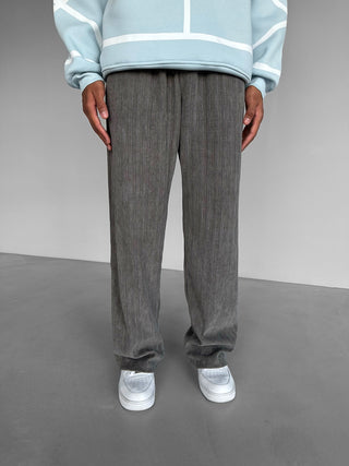 STRUCTURAL PATTERN KNIT PANT GRAY