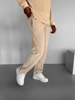 LOOSE FIT VELVET CORD PANT BEIGE
