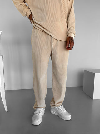 LOOSE FIT VELVET CORD PANT BEIGE
