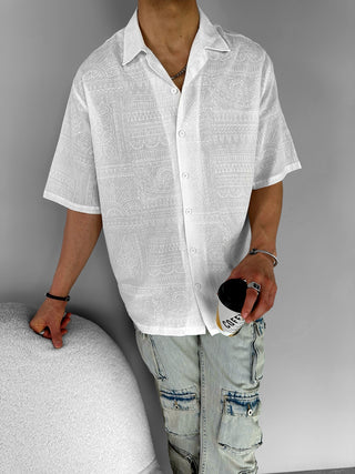 OVERSIZE AIRY STRUCTURE SHIRT WHITE