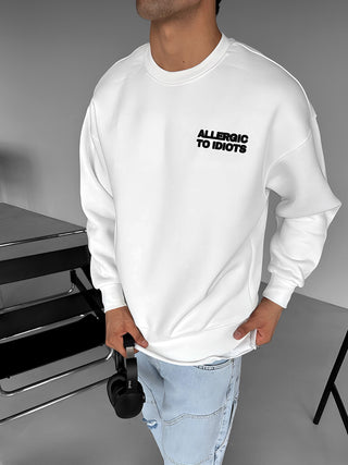 OVERSIZE ALLERGIC SWEATSHIRT WHITE