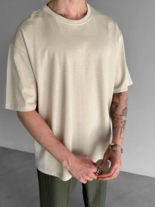 OVERSIZE BASIC T-SHIRT BEIGE