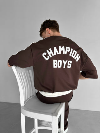 OVERSIZE CHAMPION T-SHIRT BROWN