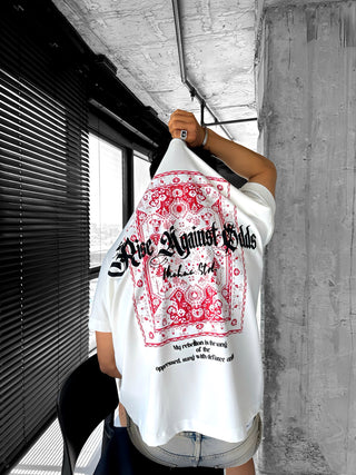 OVERSIZED CARPET PATTERN T-SHIRT WHITE