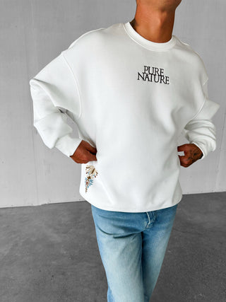 OVERSIZED PURE NATURE SWEATER WHITE