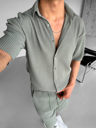 OVERSIZE RIBBED SHIRT MINT