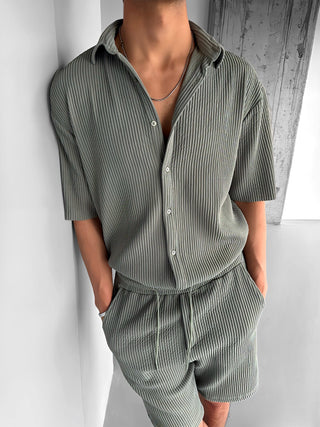 OVERSIZE RIBBED SHIRT MINT