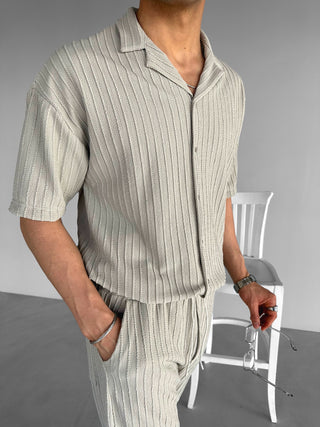 OVERSIZE STRUCTURED SHIRT GRAY