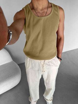 OVERSIZE TANKTOP LIGHT BROWN