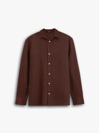 OVERSIZE UNICOLOR BASIC SHIRT BROWN