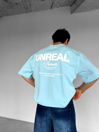 OVERSIZE UNREAL T-SHIRT BABY BLUE