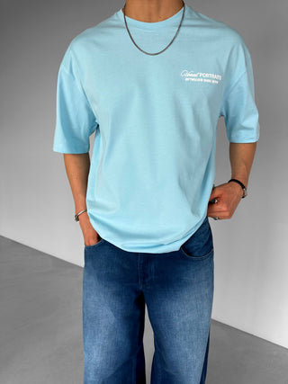 OVERSIZE UNREAL T-SHIRT BABY BLUE