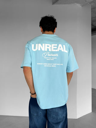 OVERSIZE UNREAL T-SHIRT BABY BLUE