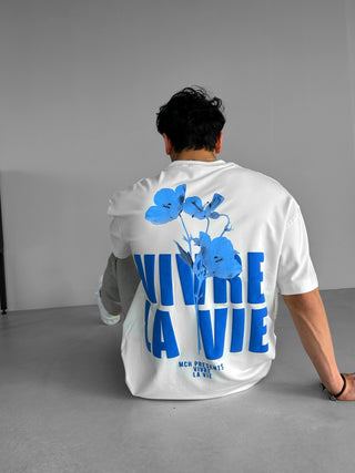 OVERSIZE VIVRE LA VIE T-SHIRT WHITE