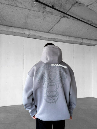 OVERSIZE SAVAGE FLEECE HOODIE GRAY