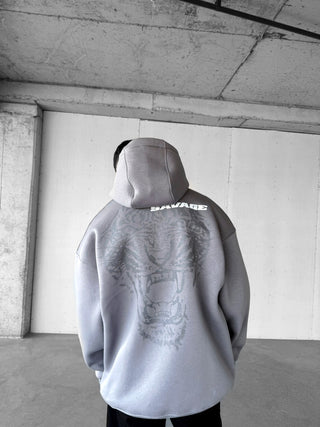 OVERSIZE SAVAGE FLEECE HOODIE GRAY