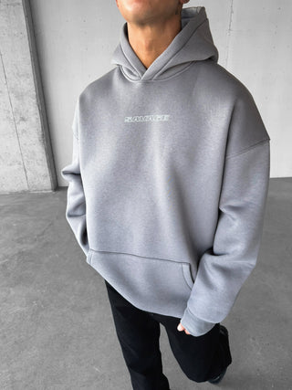 OVERSIZE SAVAGE FLEECE HOODIE GRAY