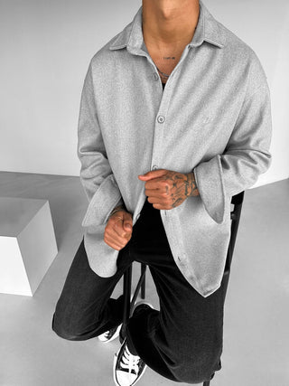 OVERSIZE WOOL SHIRT GRAY