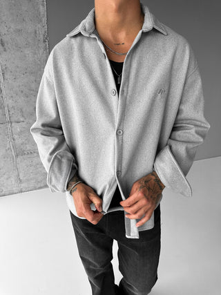 OVERSIZE WOOL SHIRT GRAY