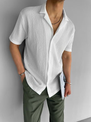 REGULAR FIT CREPE SHIRT WHITE