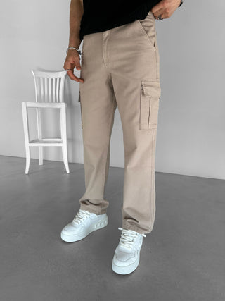 RELAXED FIT CARGO PANT BEIGE
