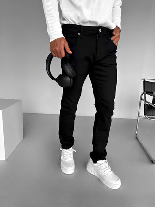 SLIM FIT BASIC JEANS BLACK