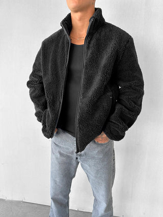 TEDDYFLEECE PLUSH JACKET BLACK