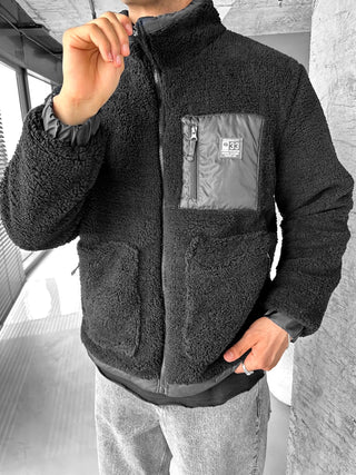 TEDDY FLEECE JACKET BLACK